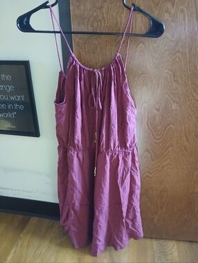 NWT/ FREE PEOPLE maroon textured mini dress